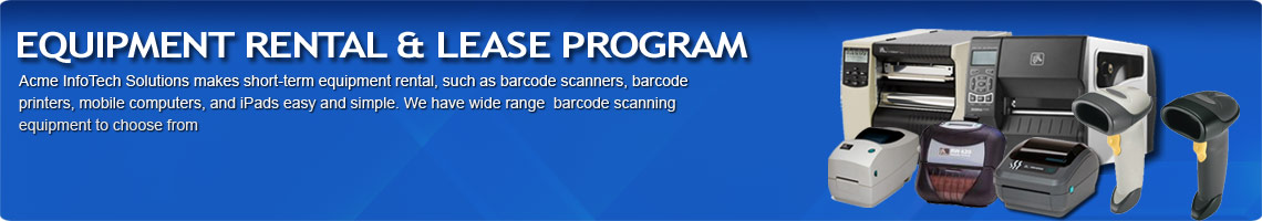 Barcode equipment rental